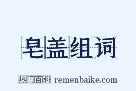 皂盖组词是什么意思的图片